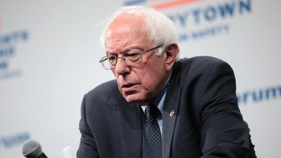 Bernie Sanders speaks at a gun control rally